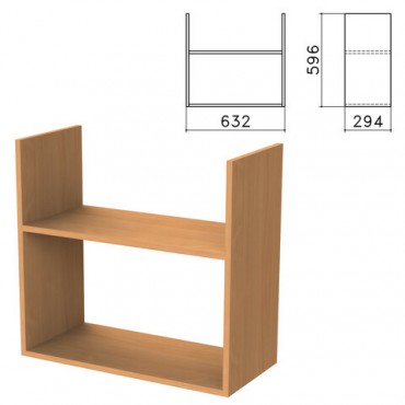 Полка навесная настенная "Бюджет", 632х294х596 мм, груша ароза, 402668-336