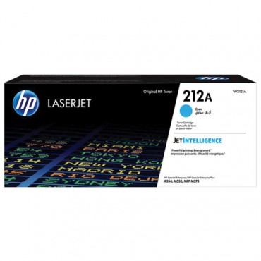 Картридж лазерный HP (W2121A) Color LaserJet M554/M555, №212A, голубой, оригинальный, ресурс 4500 страниц