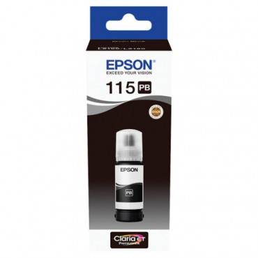 Чернила EPSON 115 (C13T07D14A) для СНПЧ L8160/L8180, черные фото, объем 70 мл, ОРИГИНАЛЬНЫЕ