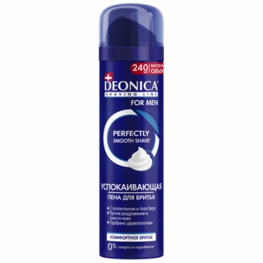 Пена для бритья 240 мл, DEONICA FOR MEN "Комфортное бритье", 4600104035623